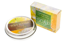 Load image into Gallery viewer, GIFT SET OF BODY BUTTER AND NATURAL SOAP