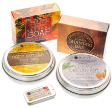 Load image into Gallery viewer, gift box of natural skincare linden tree