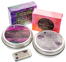 Load image into Gallery viewer, gift box of natural skincare linden tree