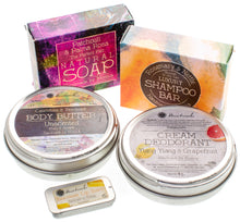 Load image into Gallery viewer, gift box of natural skincare linden tree