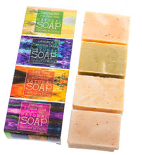 Load image into Gallery viewer, Gift Set of 4 Mini Soaps (palm free) in a Box