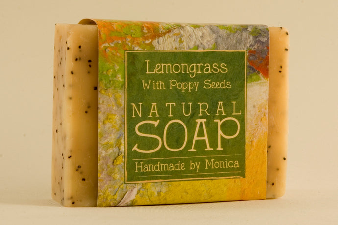 Lemongrass & Poppy Seed Handmade Natural Soap