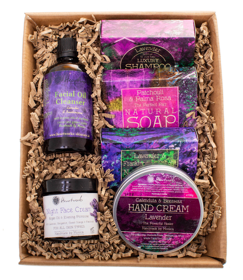 Gift hamper of natural Irish skincare