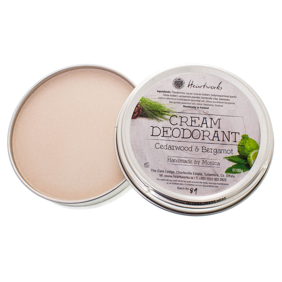 natural cream deodorant cedarwood & bergamot