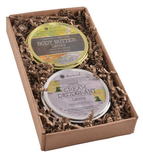 natural body butter and cream deodorant gift set