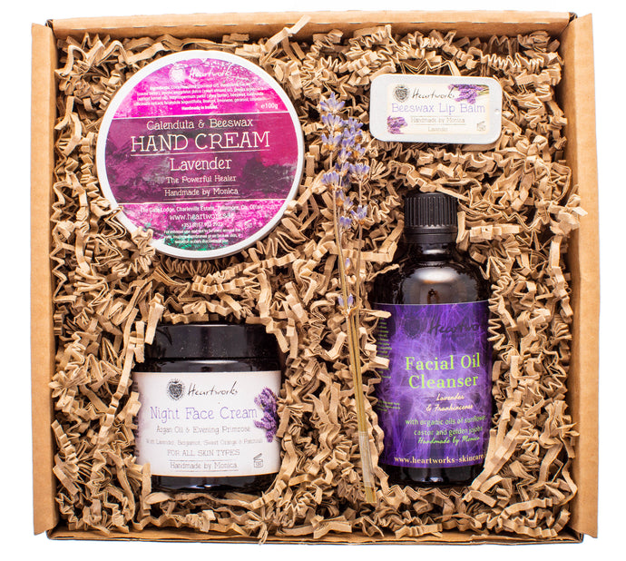 natural skincare gift set lavender mountain ash